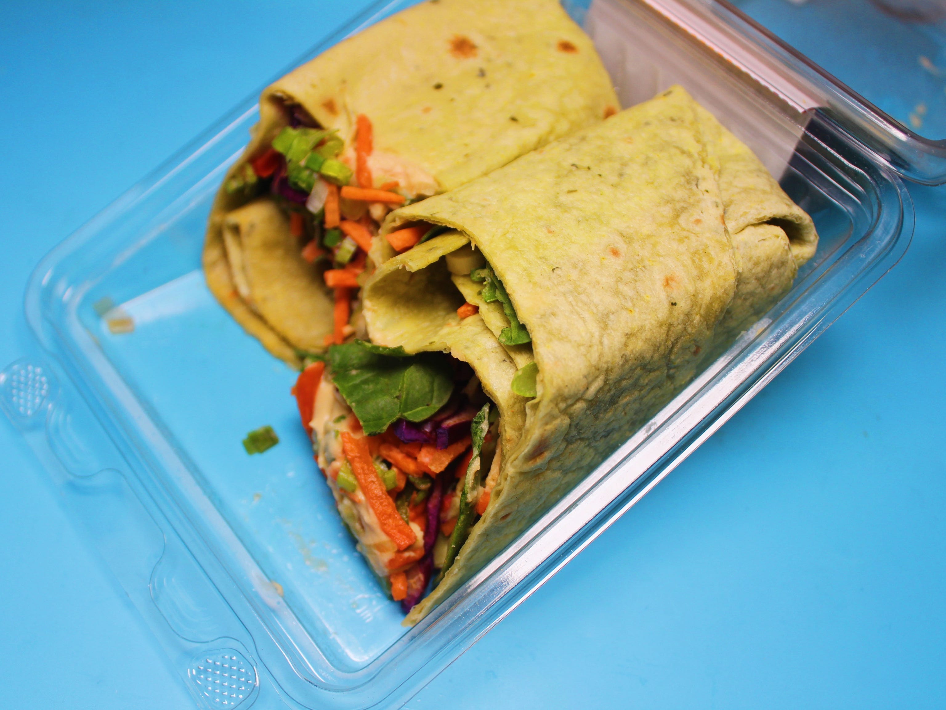 trader joe's hummus and vegetable wrap