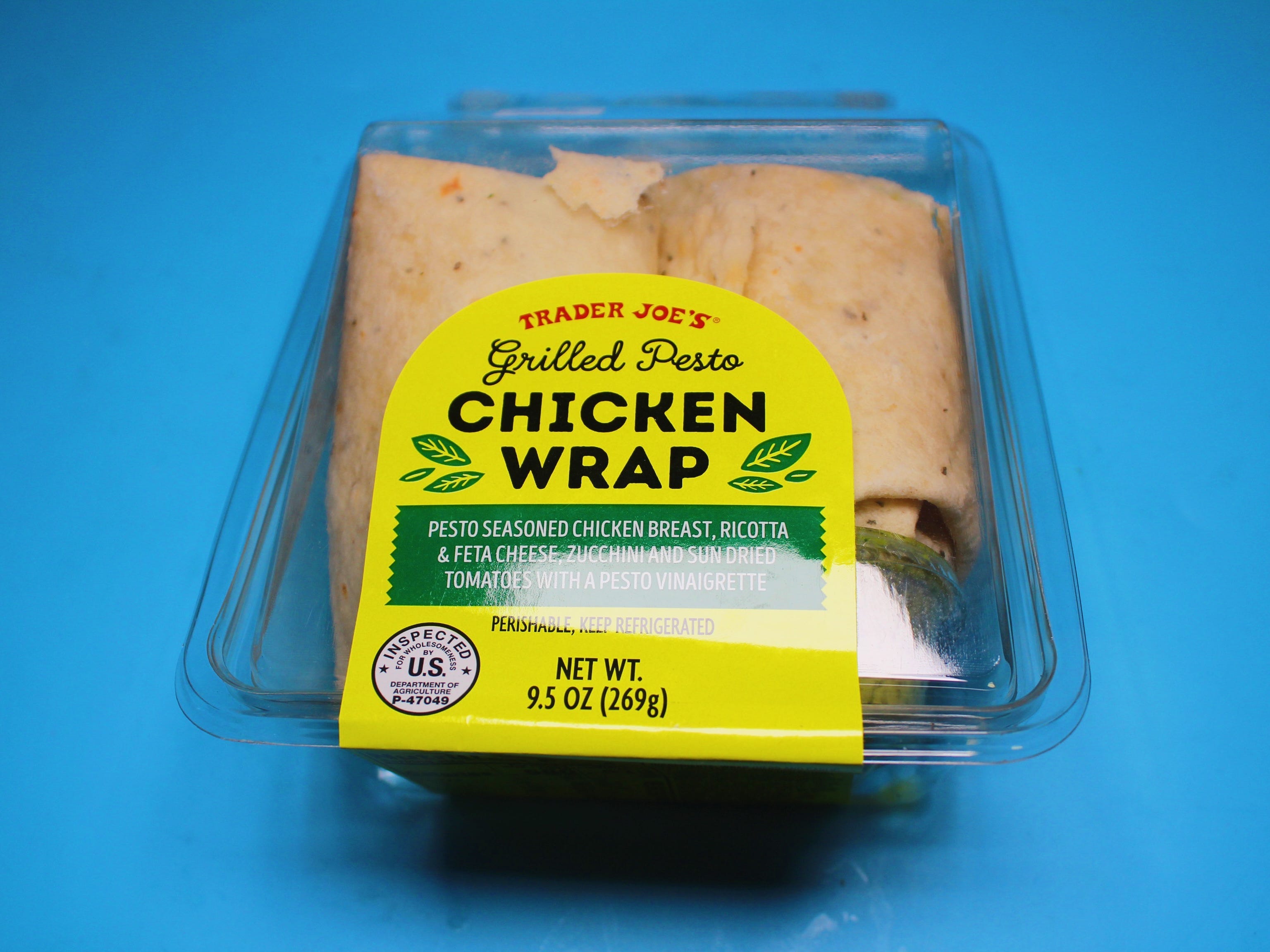 trader joe's chicken pesto wrap