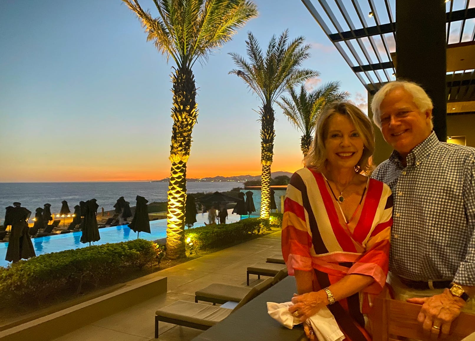 The writer and her husband in Cabo.