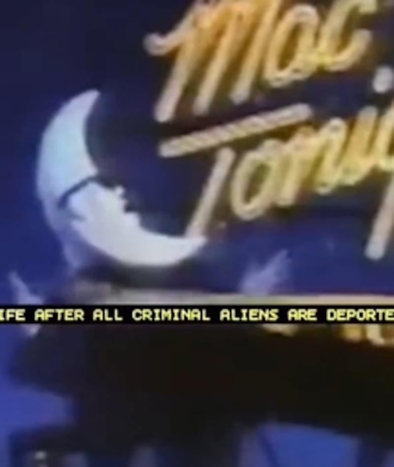 A screen grab from a  recent DHS post featuring a white supremacist character known as Moon Man, which is listed on ADL's list of