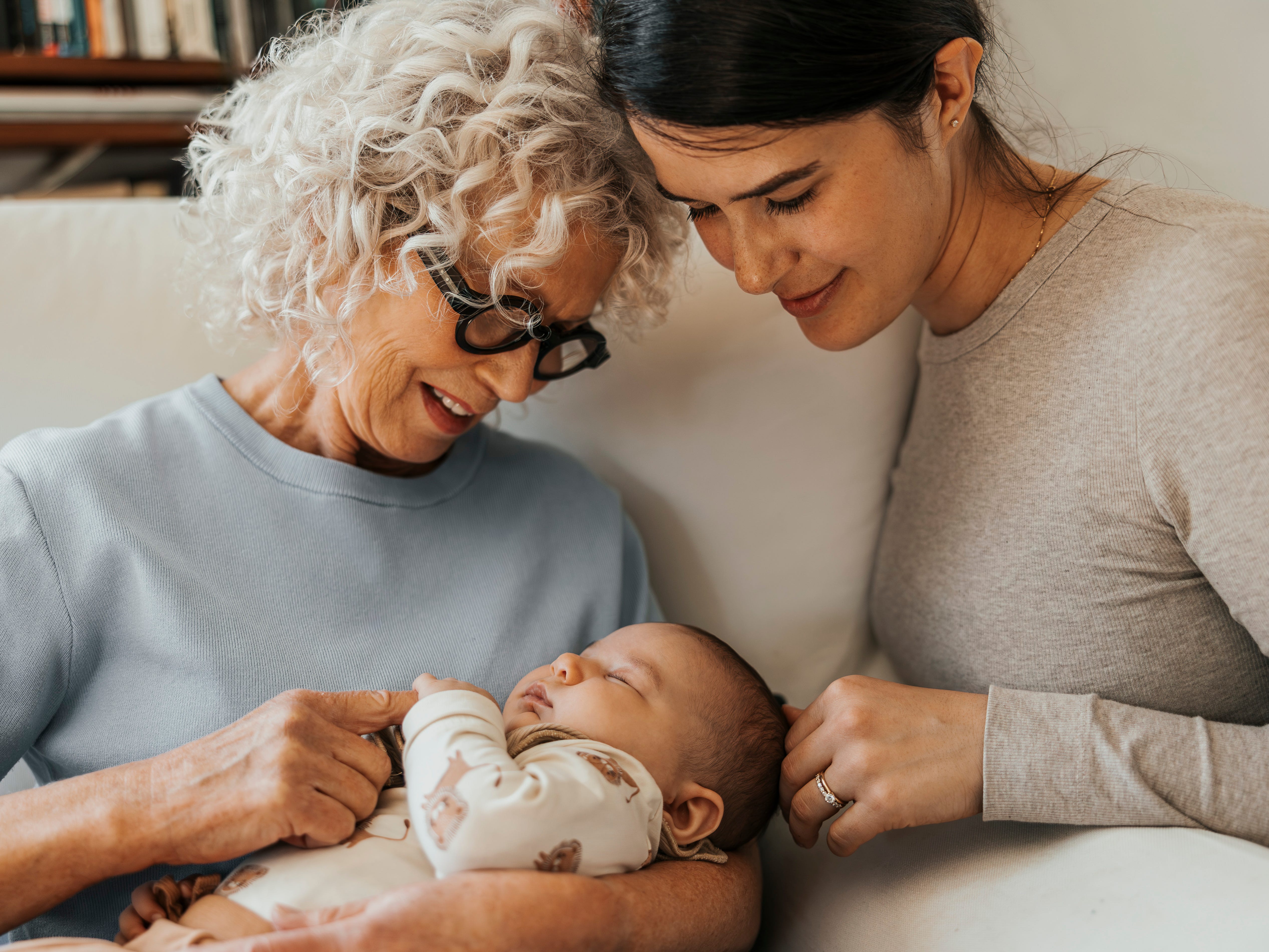 Grnadmother and mother with baby
