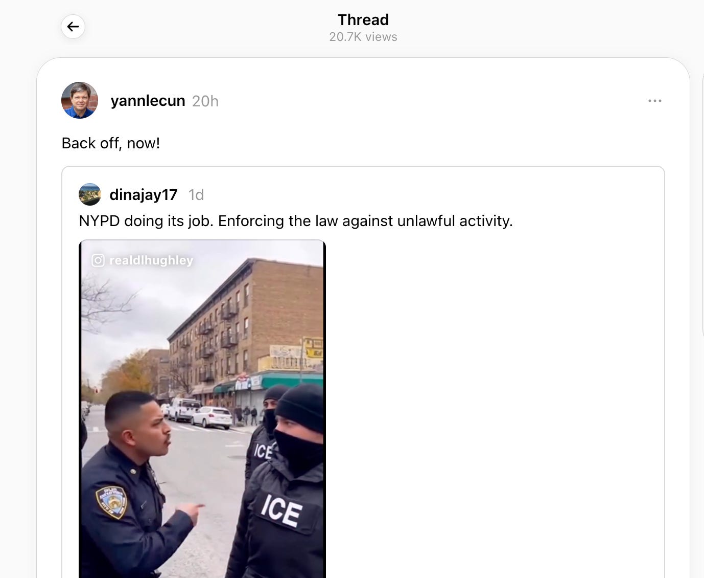 Yann LeCun responding to an AI-generated video