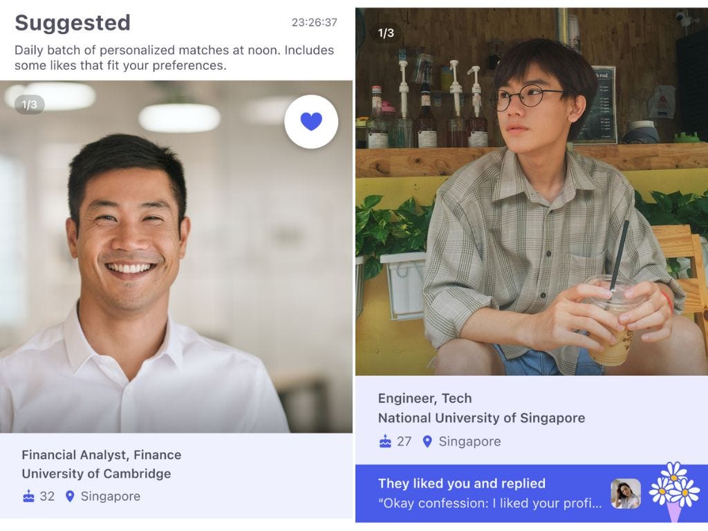 Coffee Meets Bagel's user interface.