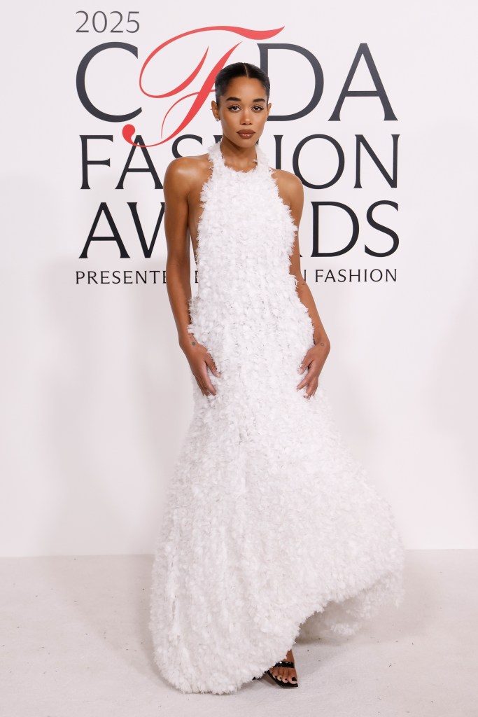 Laura Harrier attends the 2025 CFDA Fashion Awards