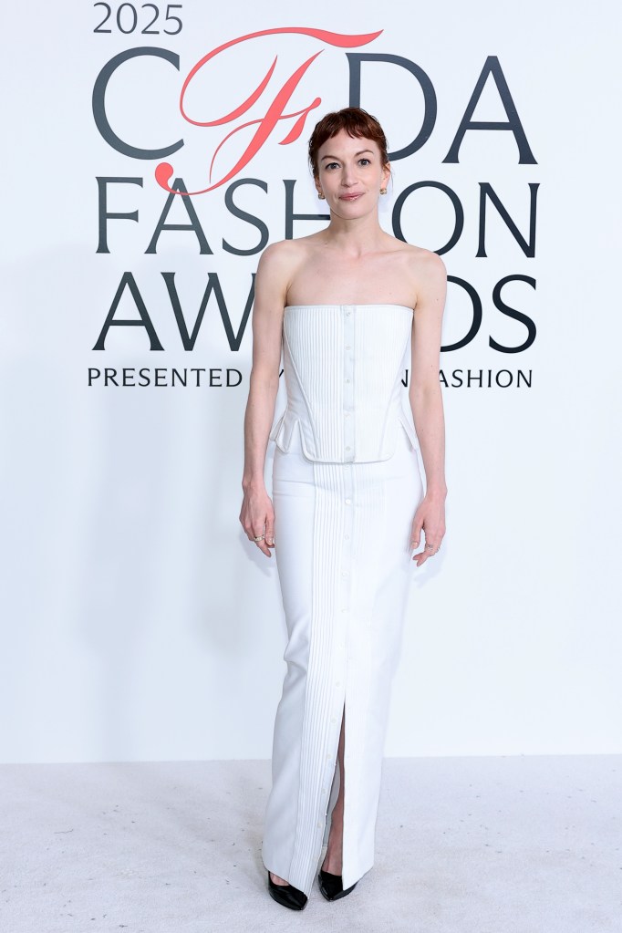 Britt Lower attends the 2025 CFDA Fashion Awards