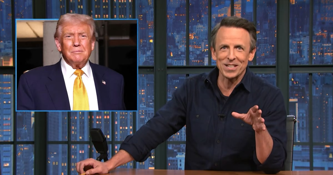 Seth Meyers Fires Back at Trump for Calling His Jokes ‘Illegal’