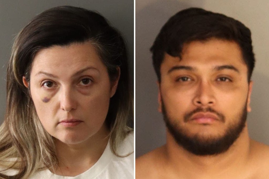 Mugshots of Rebecca Haro and Jake Haro.