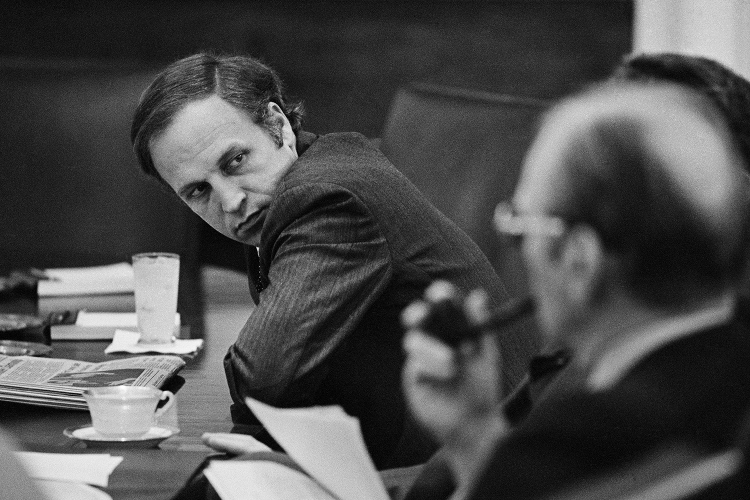 Dick Cheney listens to others speak