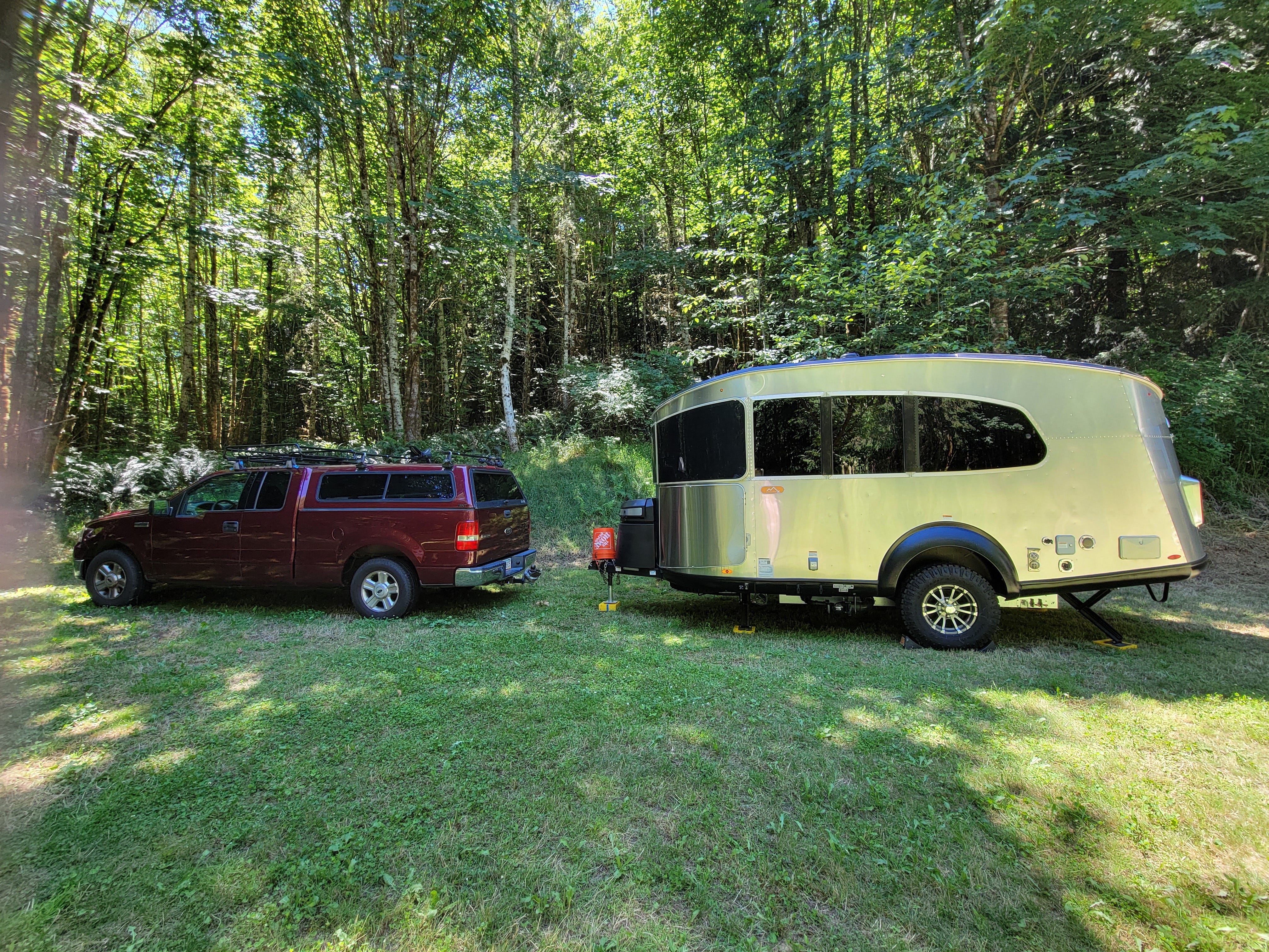 Trailer attached to truck