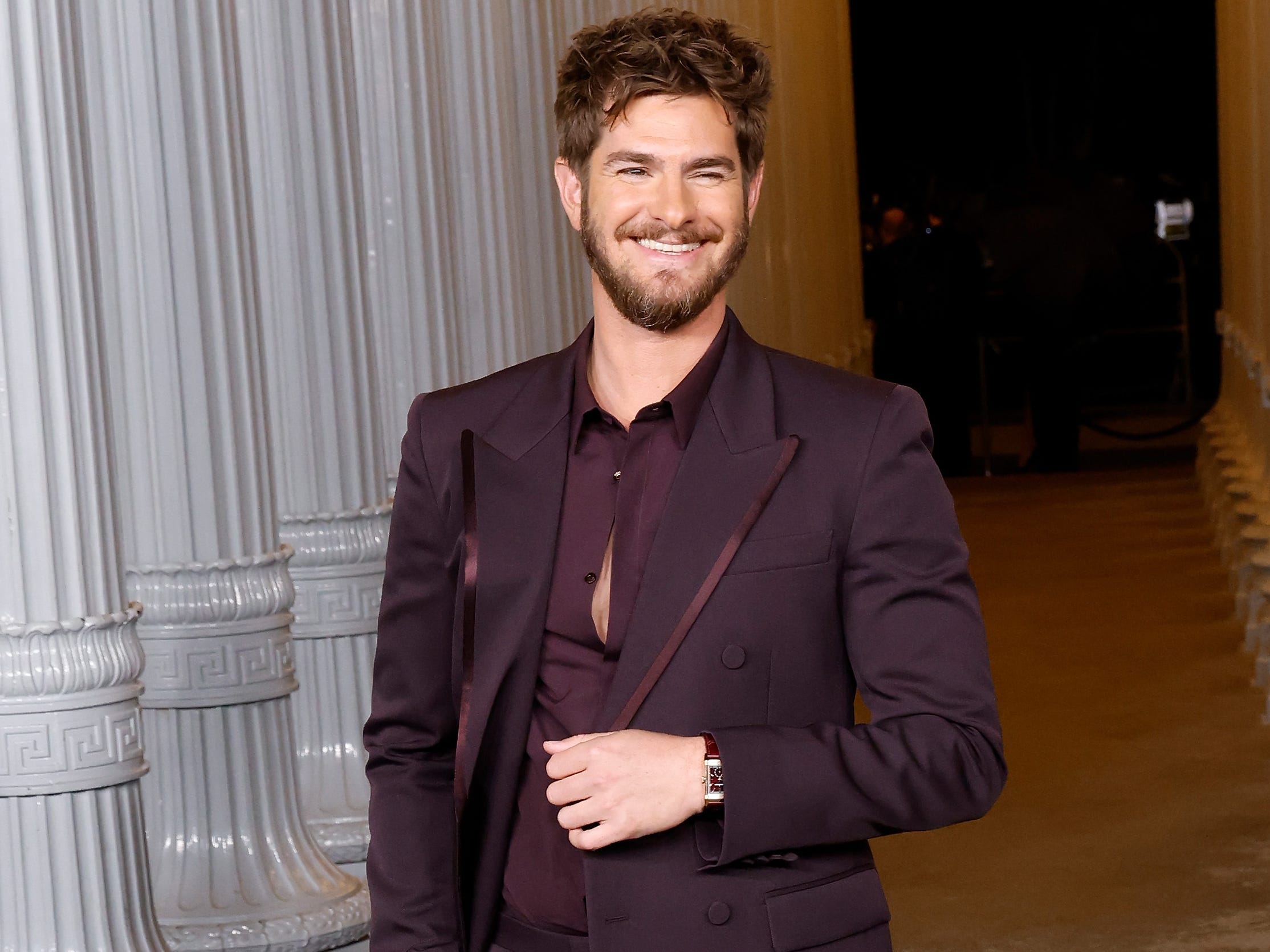 Andrew Garfield attends the 2024 LACMA Art + Film Gala presented by Gucci at Los Angeles County Museum of Art on November 02, 2024 in Los Angeles, California.