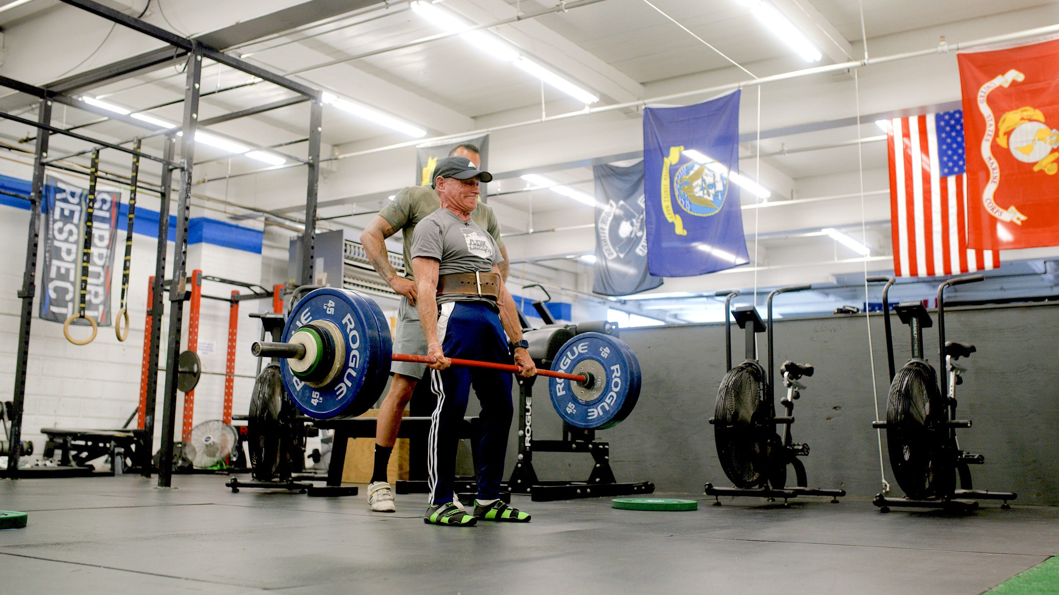 Tom Rauscher lifting 180 pounds.