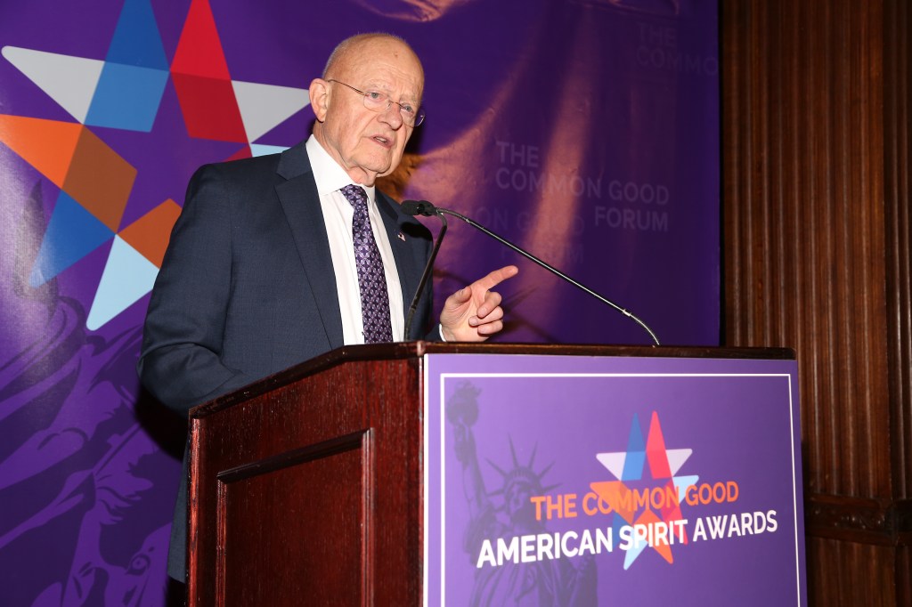 James Clapper speaks at The Common Good, American Spirit Awards.