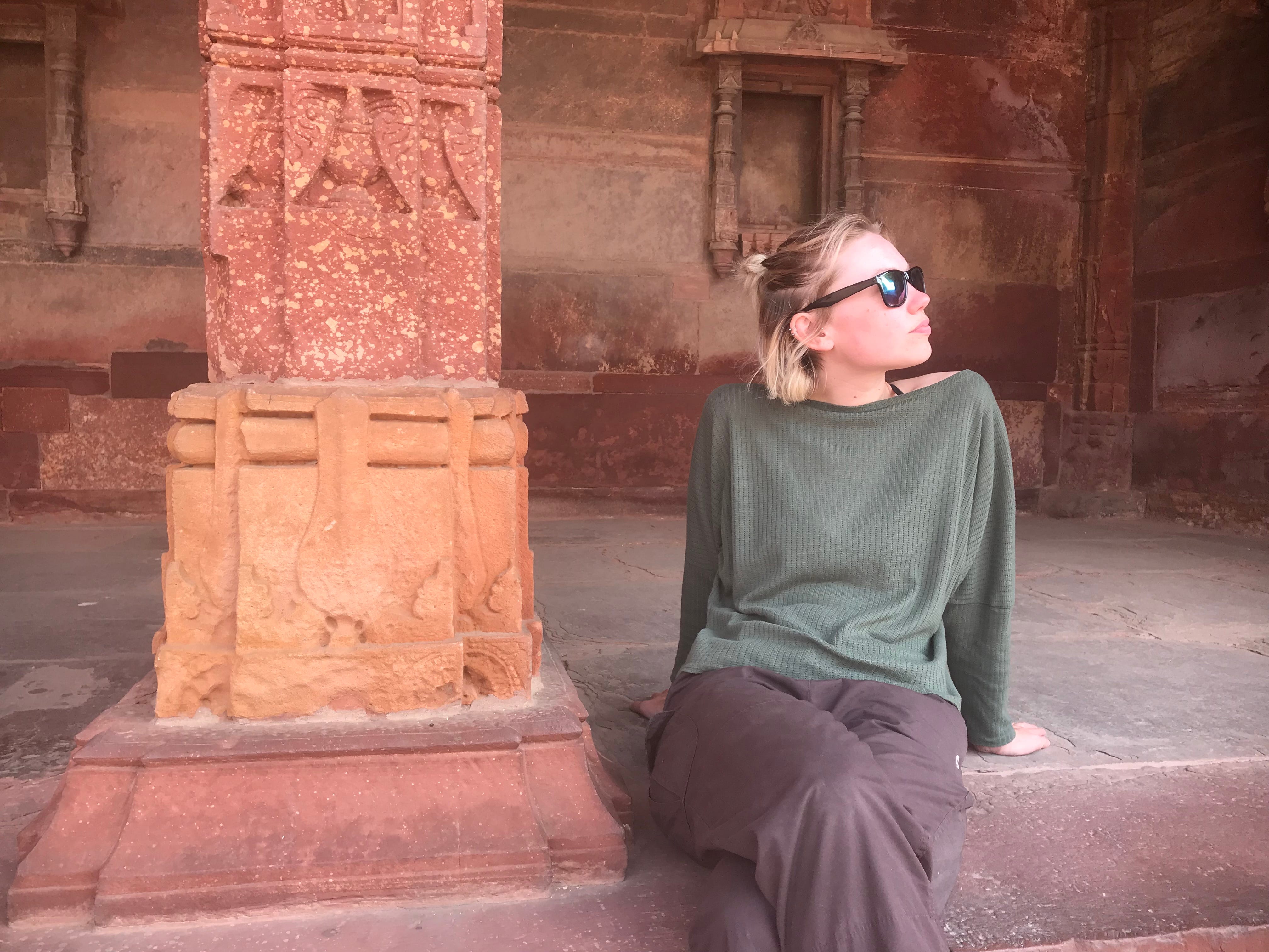 The author in India.