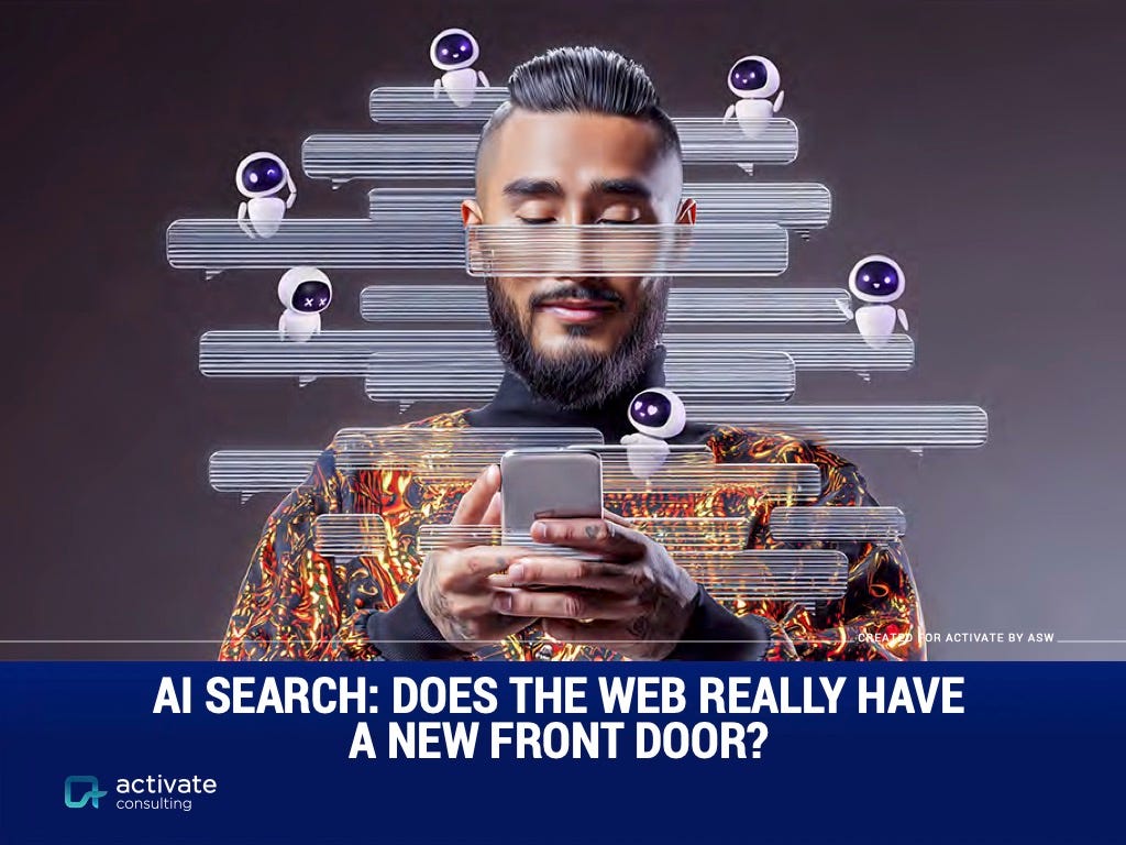 The cover image of Activate's AI search presentation