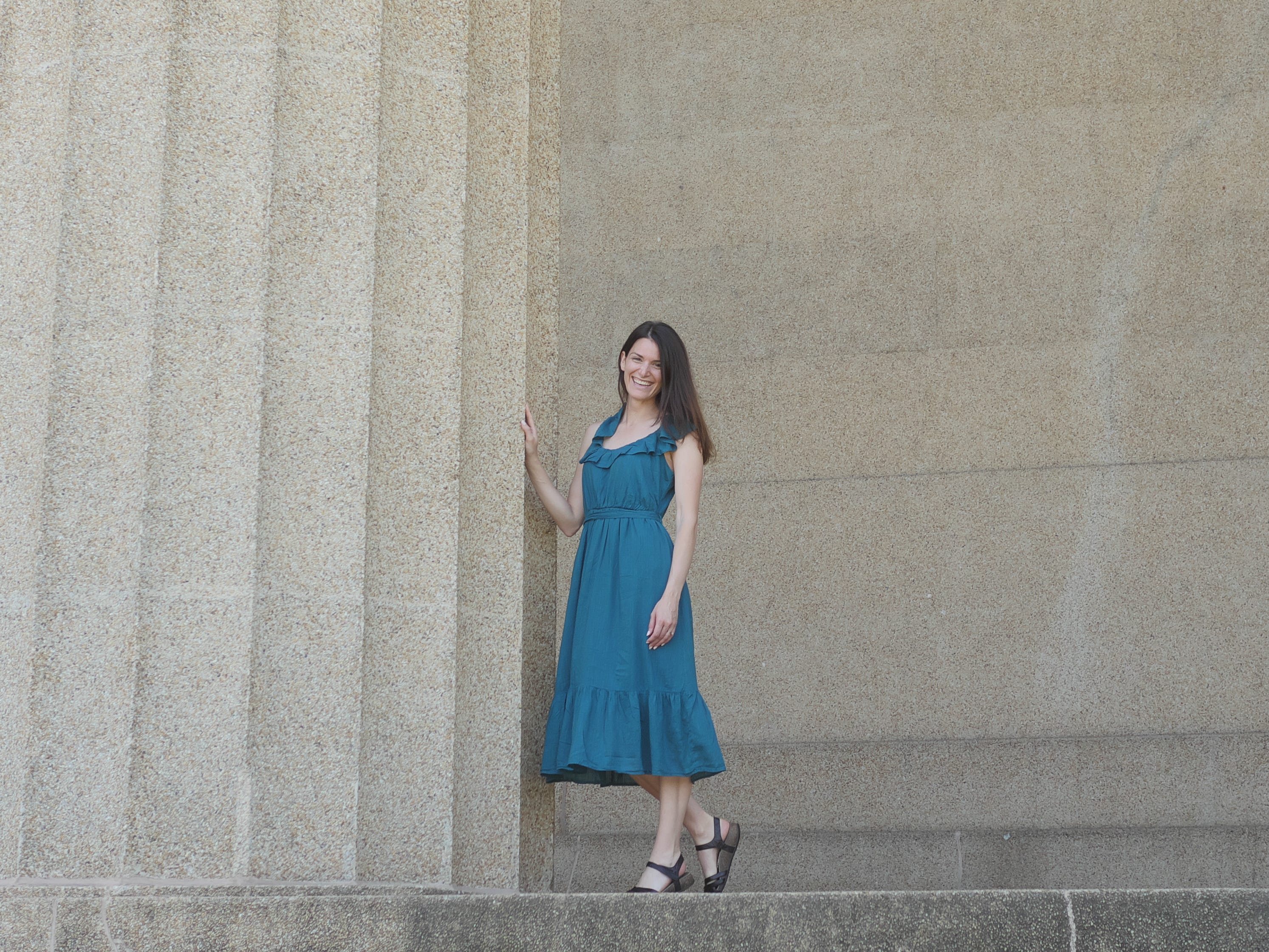Woman posing at The Parthenon