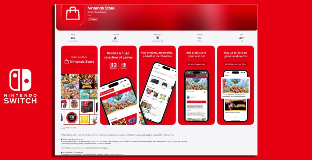 Switch 2 Nintendo Store App iOS