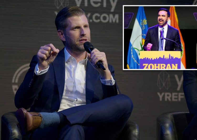 Eric Trump calls Zohran Mamdani ‘crazy,’ says ‘we cannot allow’ socialism to spread countrywide at Turning Point USA event