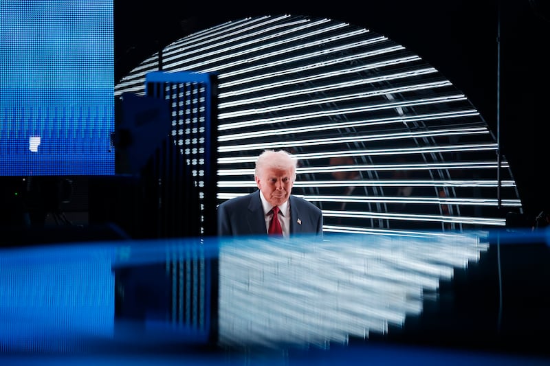 President Donald Trump arrives in Miami on Air Force One on Wednesday, Nov. 5, 2025, at the Miami International Airport.