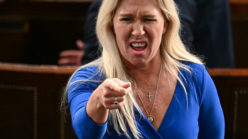 Marjorie Taylor-Greene in the House Chamber of the US Capitol in Washington, DC, on March 4, 2025.