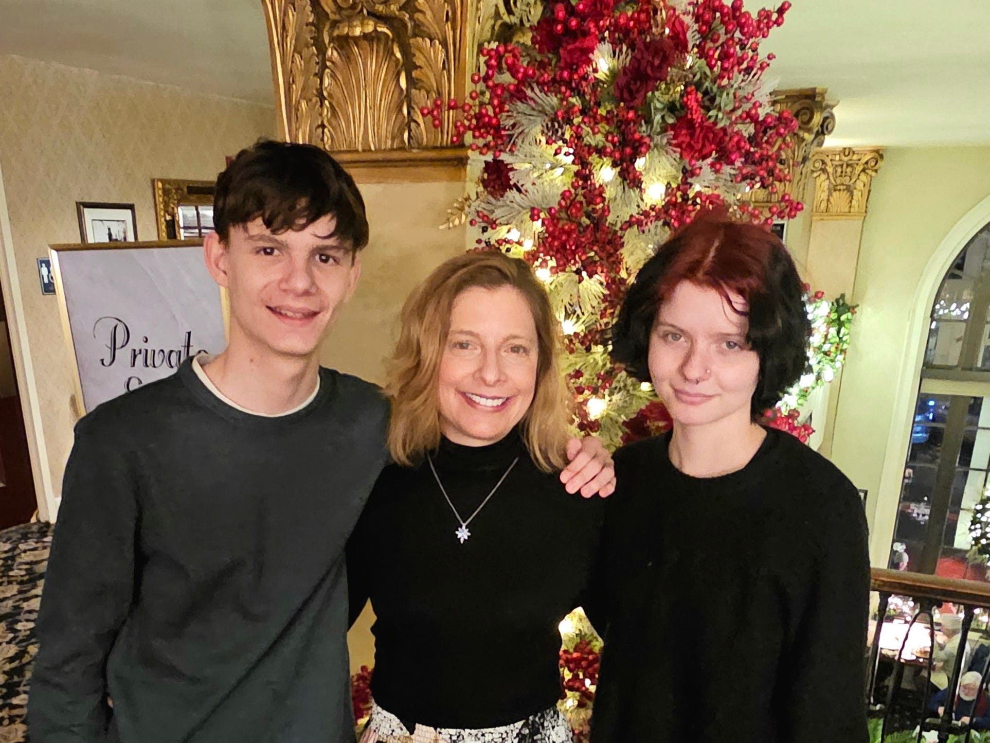The author with her kids last Christmas.