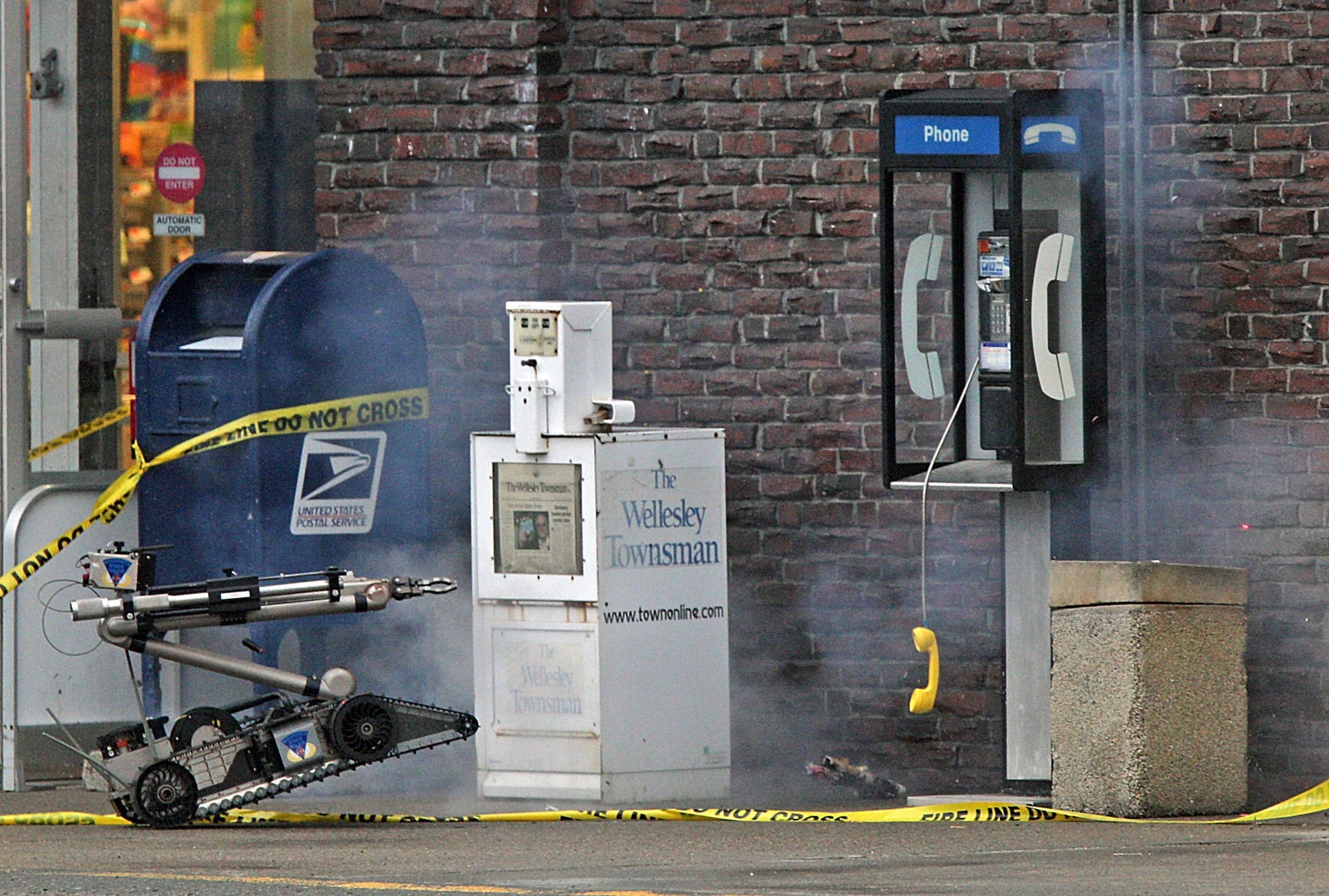 An iRobot PackBot 510 in action.