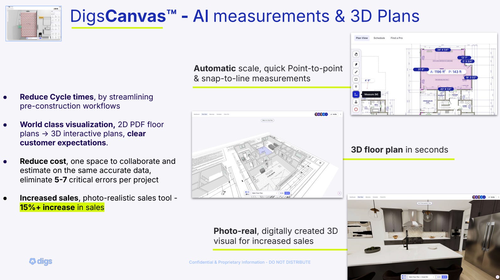 DigsCanvas - AI measurements & 3D Plans