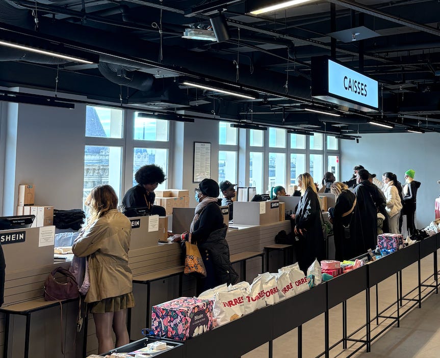Shein store Paris.