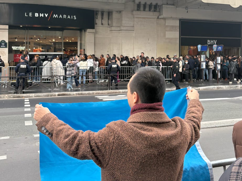 Shein Paris protest.