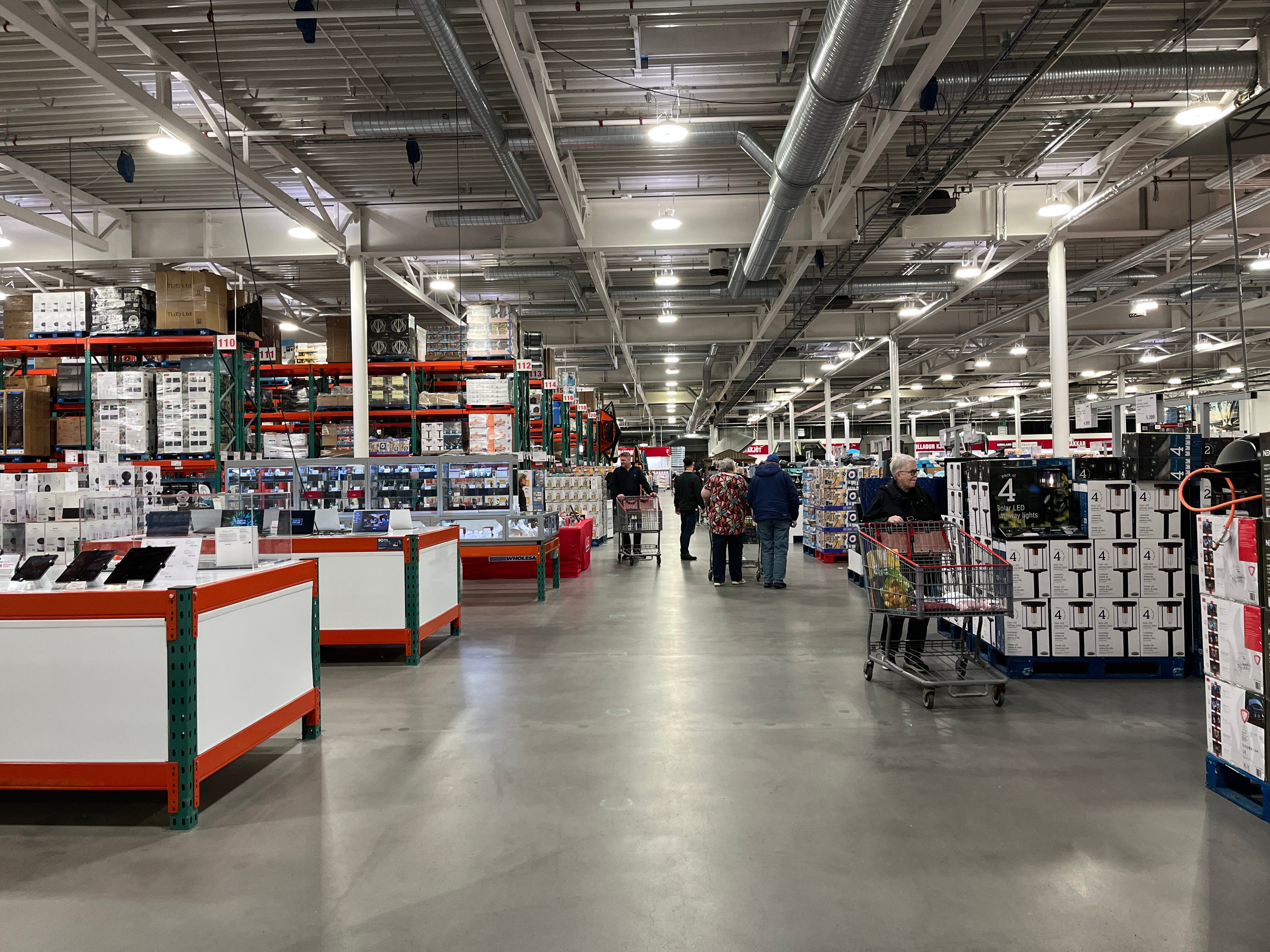 Aisles at Costco in Iceland.