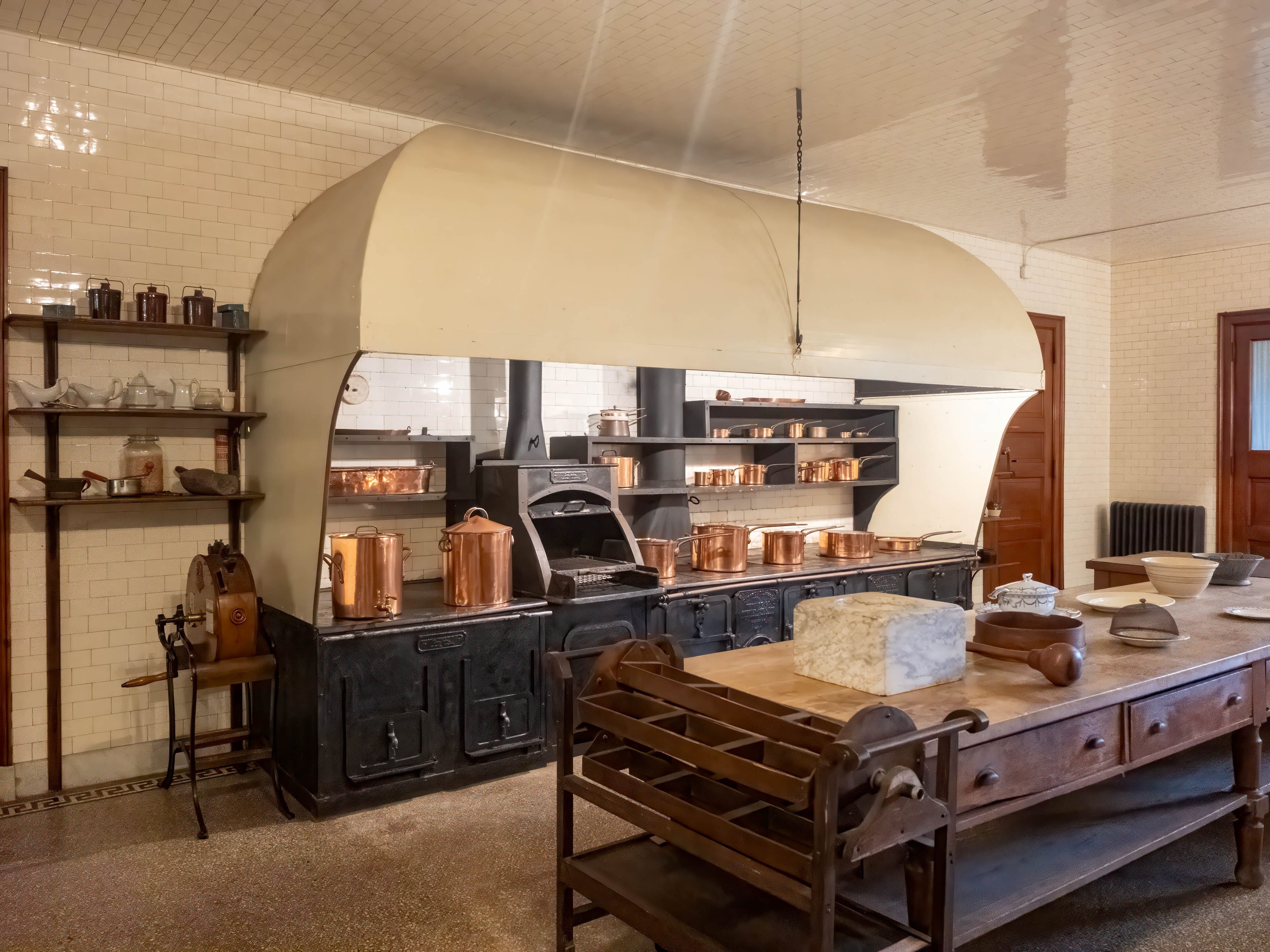 kitchen inside the elms mansion
