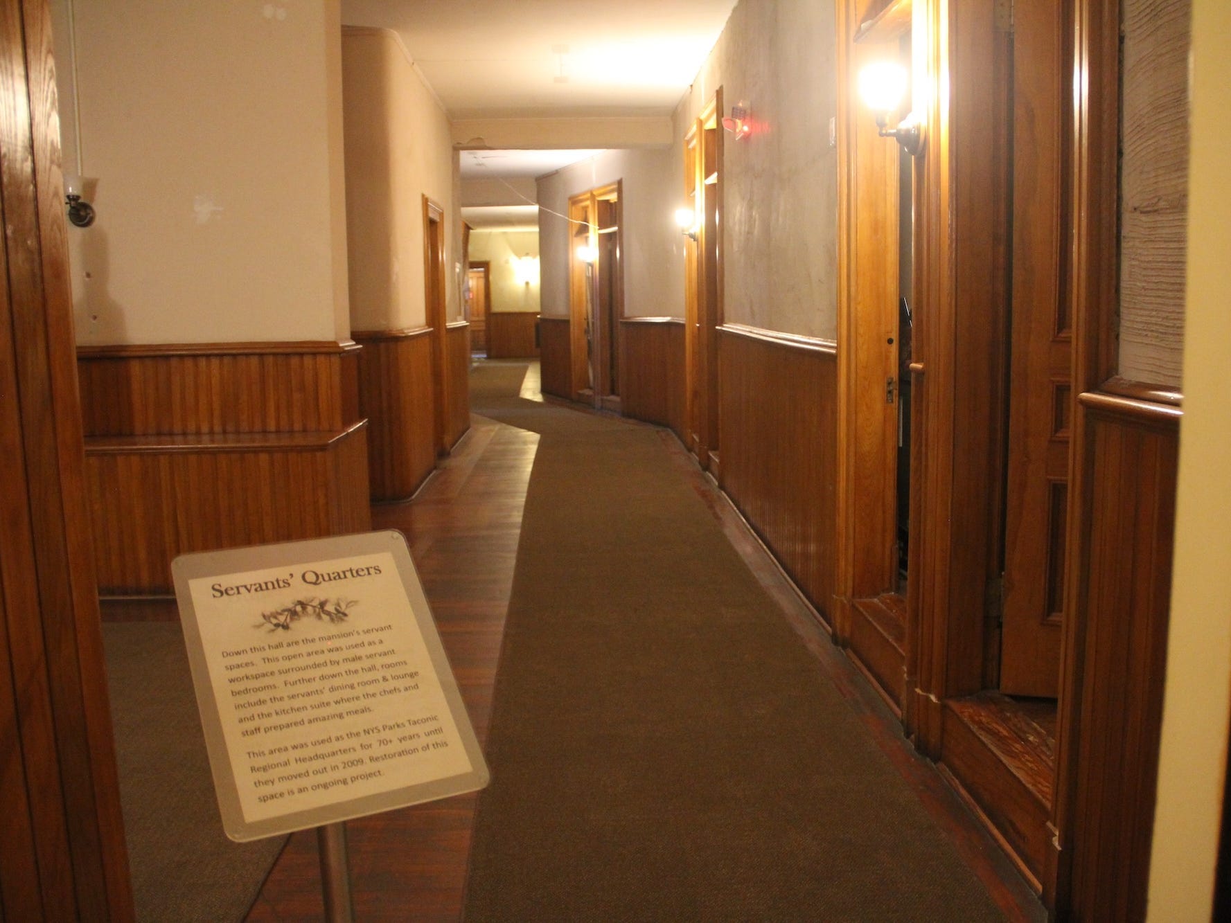 The servants' quarters at Staatsburgh.
