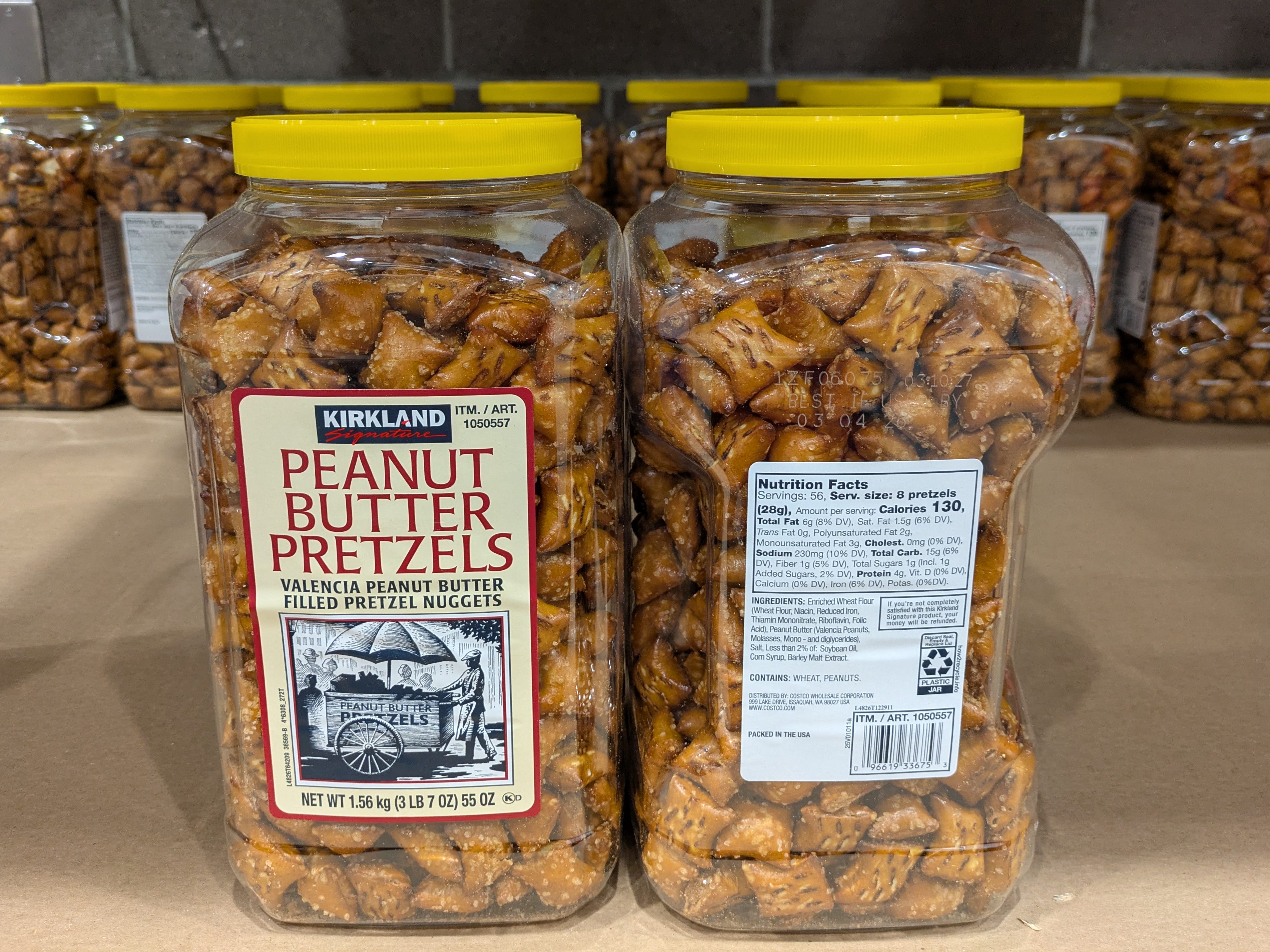 Kirkland Signature peanut butter pretzels.