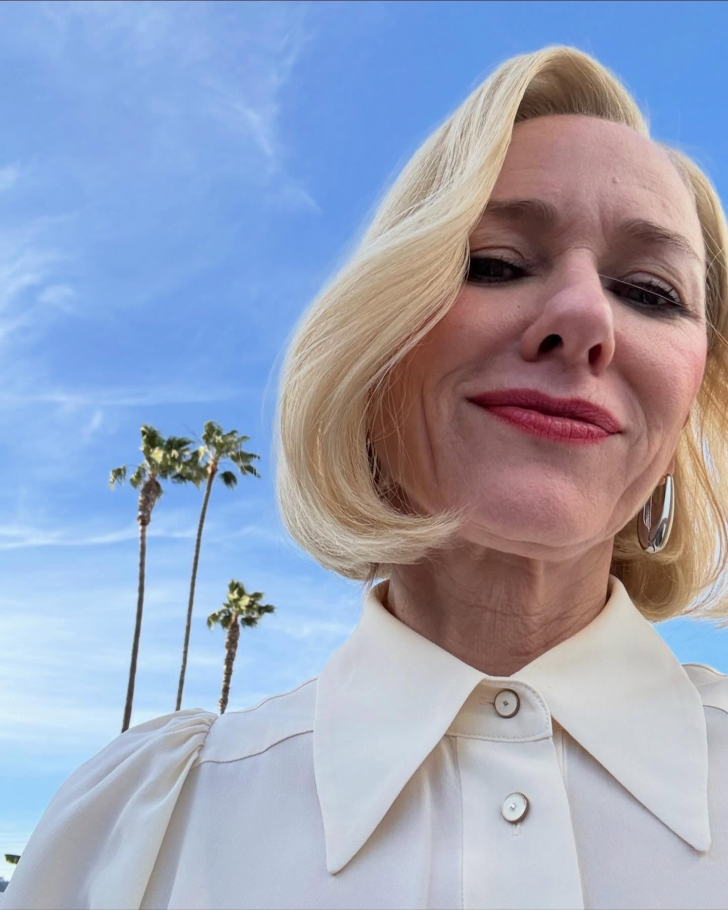 Naomi Watts takes in the beautiful day.
