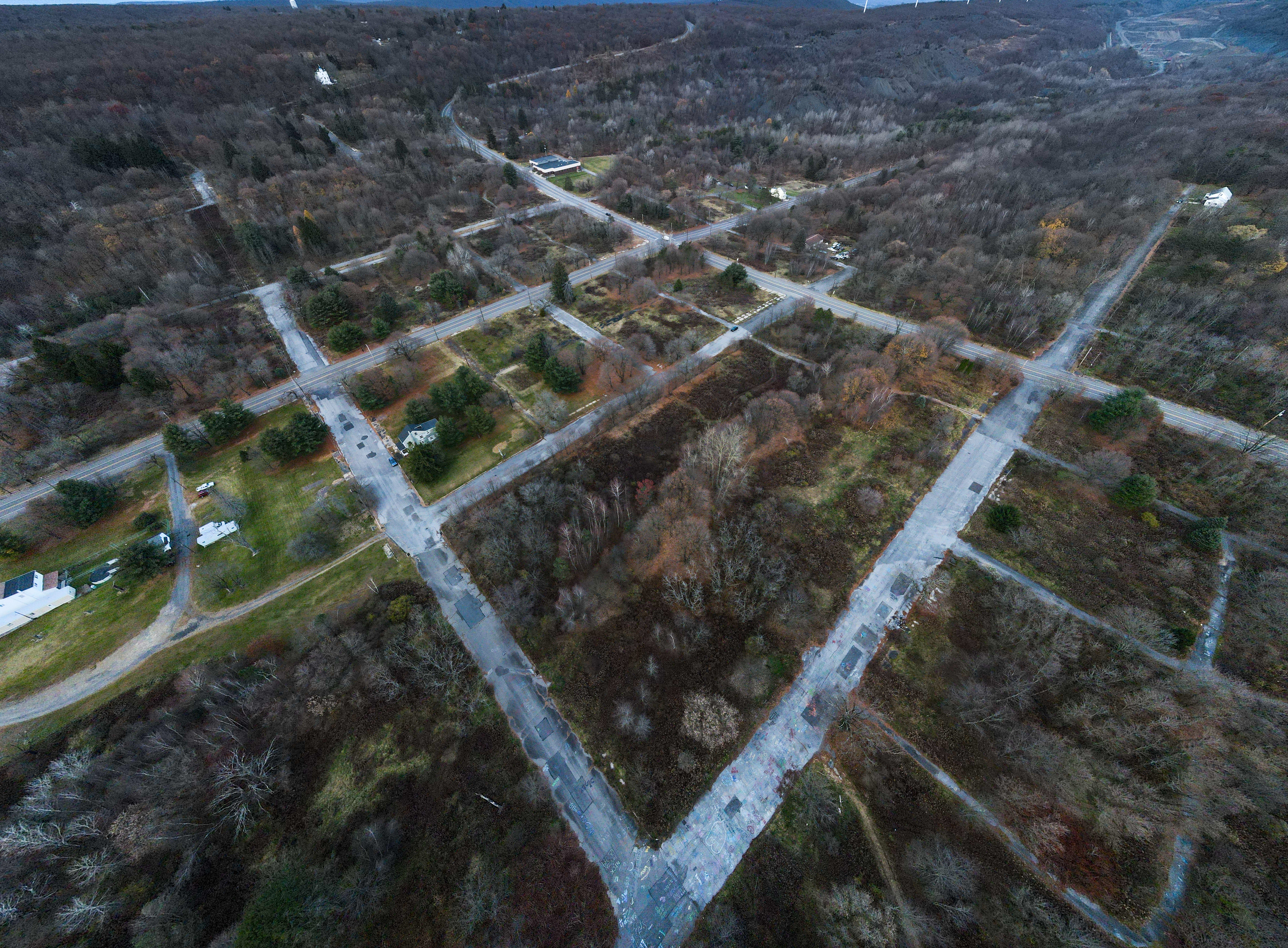 centralia, pennsylvania aerial view