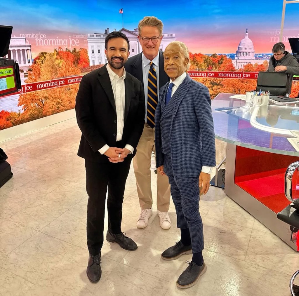 Zohran Mamdani, Joe Scarborough and Al Sharpton