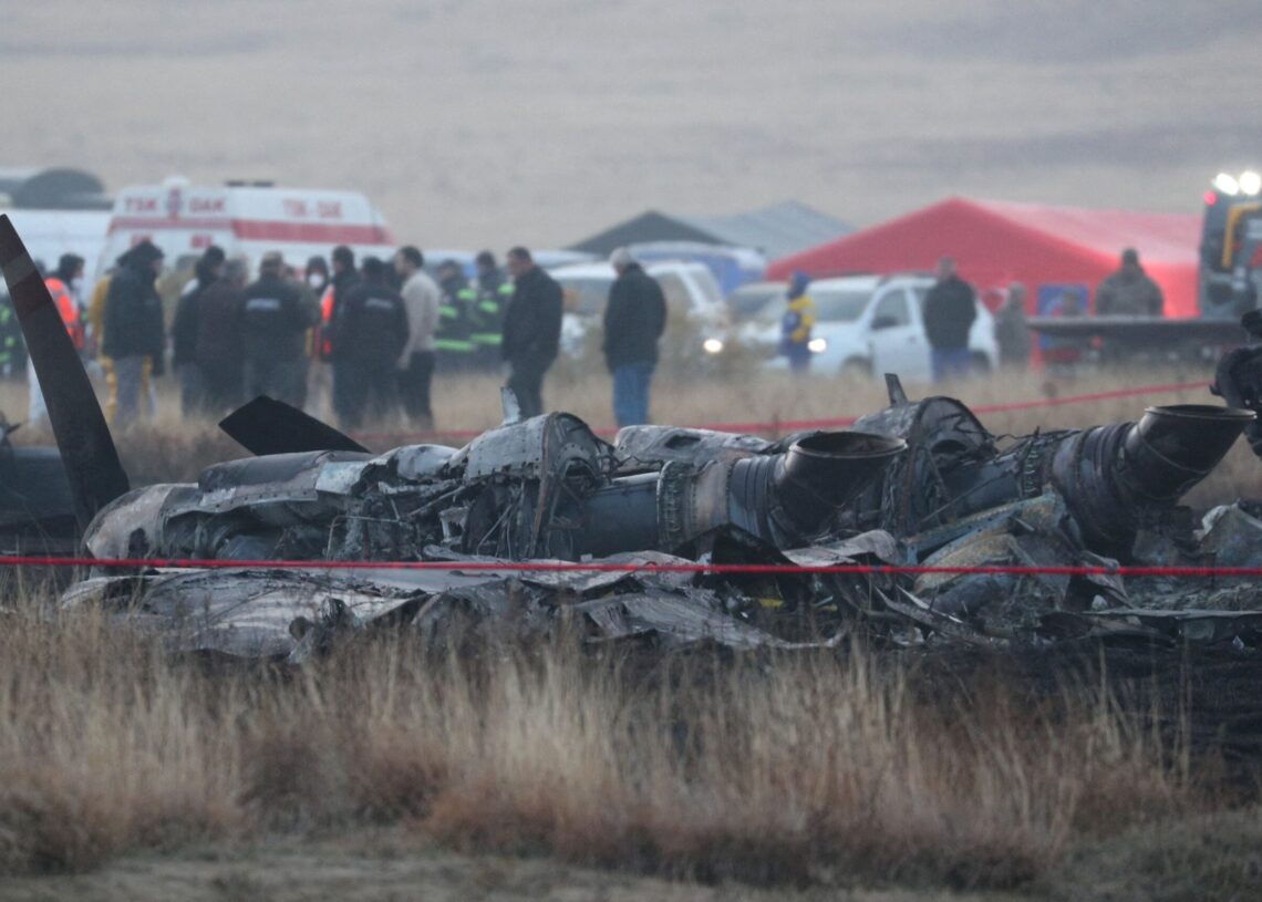Turkish military plane falls from sky over Georgia, killing all 20 aboard