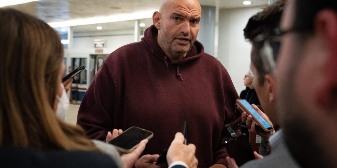 Sen. Fetterman hospitalized after collapsing near home due to heart issue