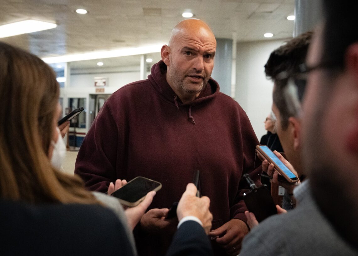 Sen. Fetterman hospitalized after collapsing near home due to heart issue