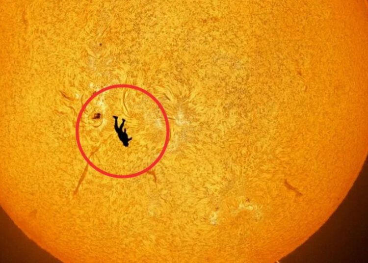 Astonishing Photo Shows Man Skydiving Through Sun