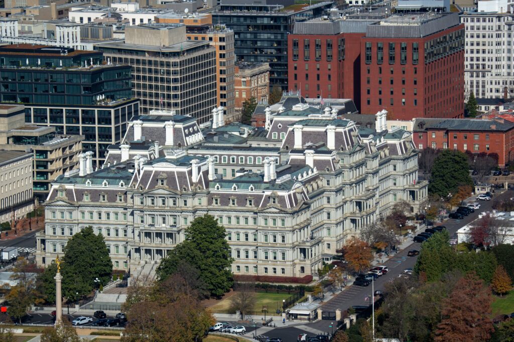 Preservationists sue Trump over plans to paint Eisenhower building