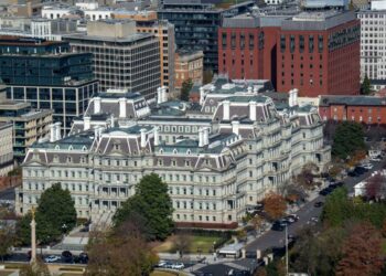 Preservationists sue Trump over plans to paint Eisenhower building