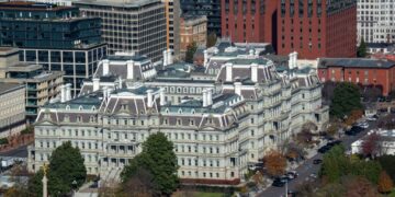 Preservationists sue Trump over plans to paint Eisenhower building