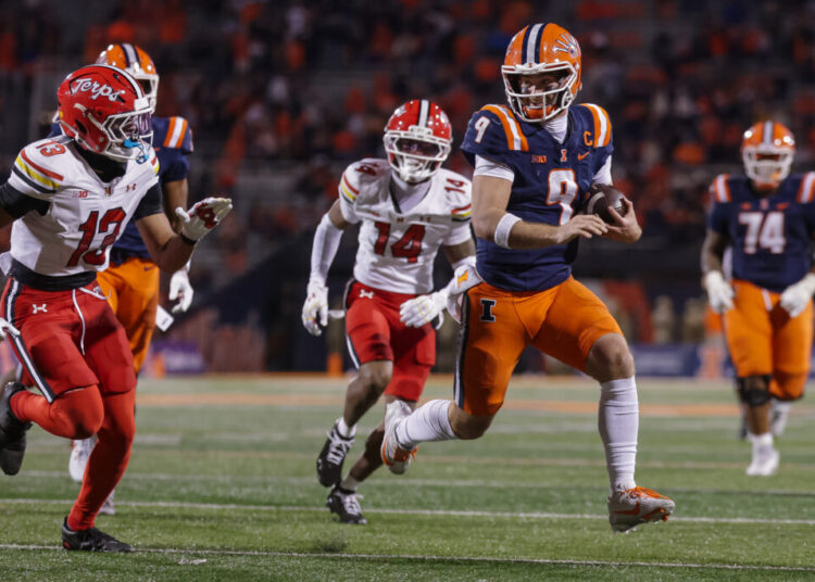 Maryland goes down quietly at Illinois for sixth consecutive loss