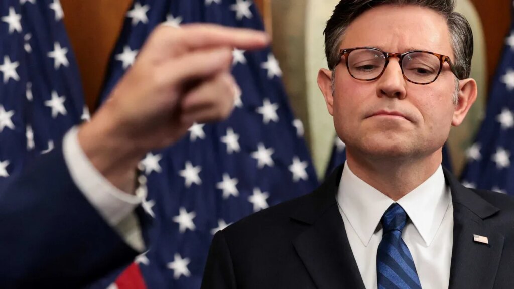 ‘He finally learned his lesson’: Mike Johnson pummeled by GOP colleague over Epstein delay