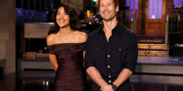SNL takes on the Epstein files as Glen Powell hosts