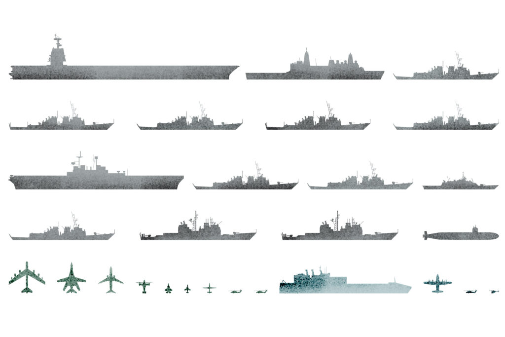 These are the U.S. ships and aircraft massing off Venezuela