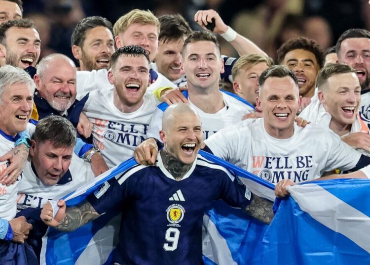 With a bicycle kick and a blast from midfield, Scotland heads to World Cup