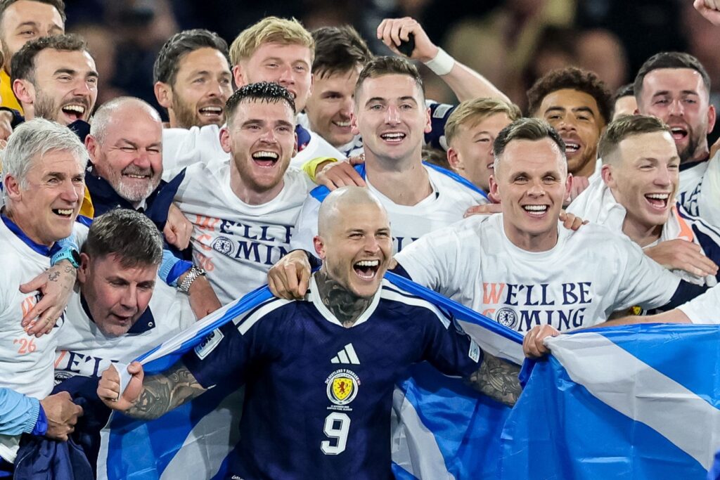 With a bicycle kick and a blast from midfield, Scotland heads to World Cup