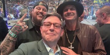 ‘Hang loose’: Mike Johnson’s ‘excruciating’ moment as he gushes about rapper Jelly Roll