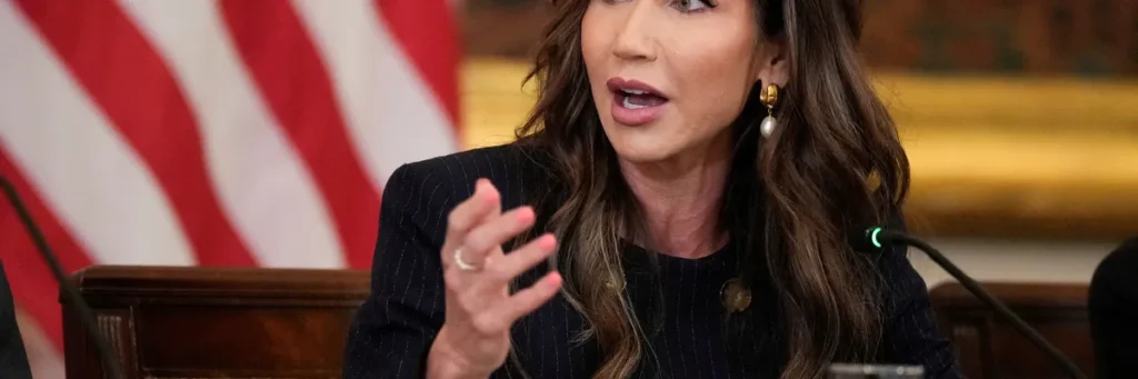 Noem pressed after blaming Biden for shooting suspect approved under Trump